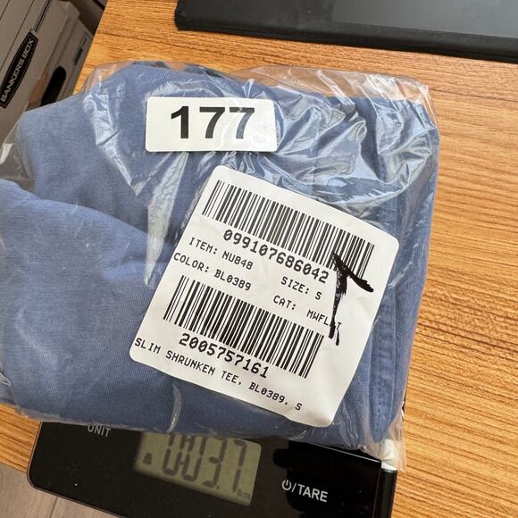 Madewell Essential Slim Tee WMNS S Delphinium Blue Lightweight Cotton Stretchy - Picture 8 of 8